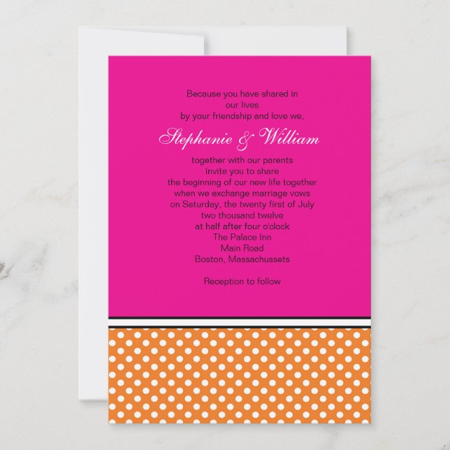 Pointe de la mandarine et Faire-part de mariage ro (Devant)