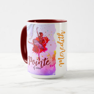 Pointe de Vue Mug avec nom de danseuse de ballet