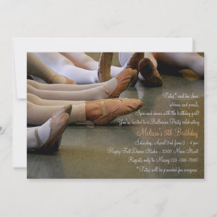 Pointé orteils Ballerina Party Invitation