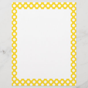 Pointe Polka blanche et jaune
