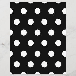 Pointe Polka blanche sur papier noir
