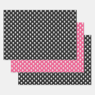 Pointe Polka Skuls Envelopper le jeu de papier