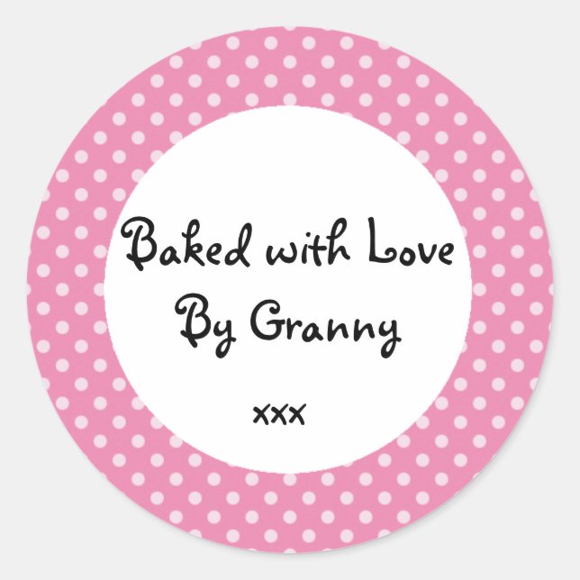 Pointe rose "cuit par Granny" autocollant (Devant)