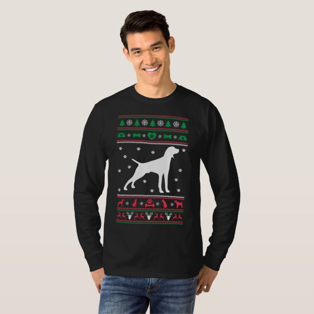 Pointer Chien laide Sweat Noël (Devant entier)