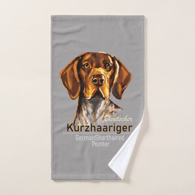 Pointeur allemand à courte longueur Kurzhaar (Serviette à main)