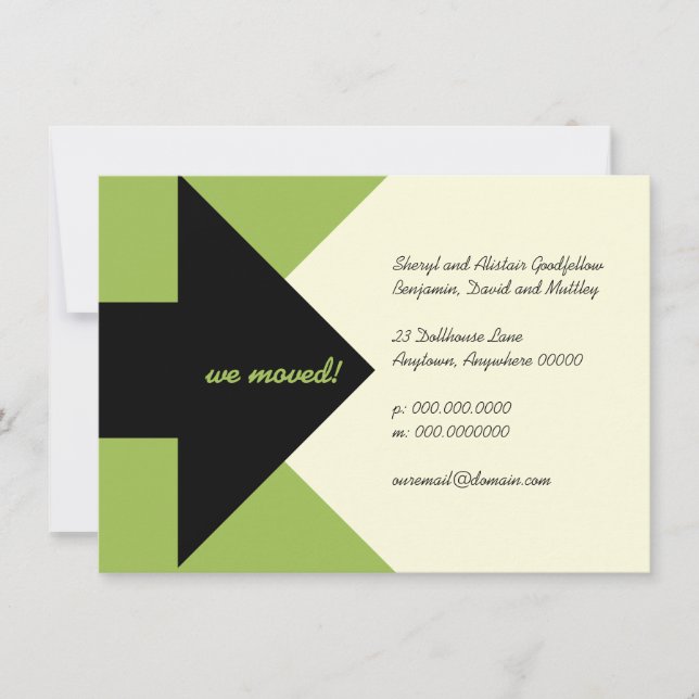 Pointeur Flèche Déplacement Faire-part et invitati (Devant)