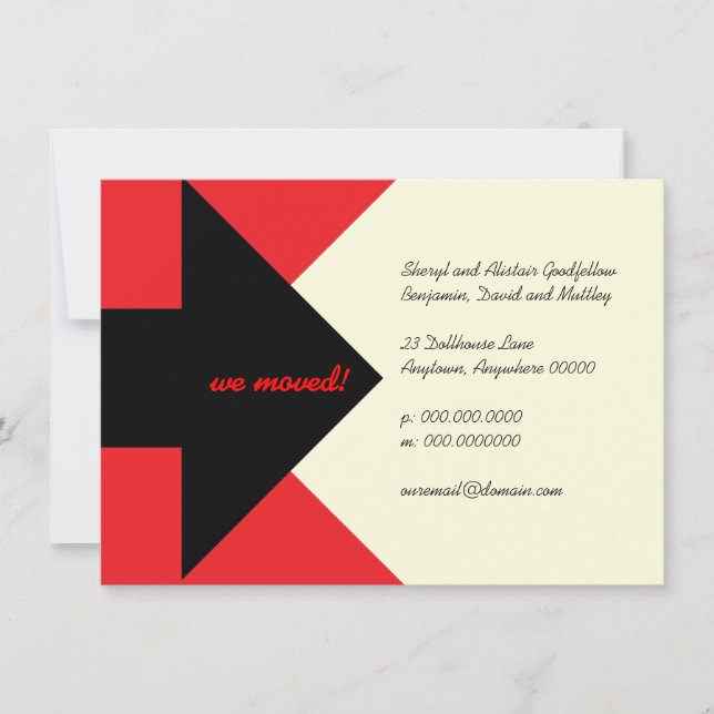 Pointeur Flèche Déplacement Faire-part et invitati (Devant)