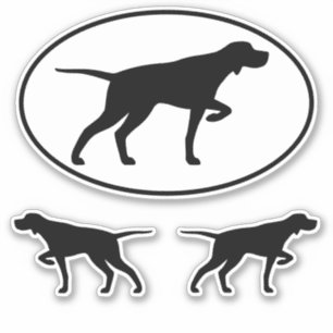 Pointeur Pointeur Chien Silhouettes Sticker Vinyl