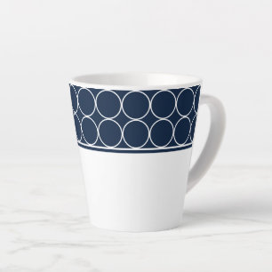 Pointeurs Latte Mug Navy et White