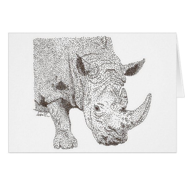 Pointillism de rhinocéros (Devant horizontal)