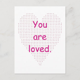 Pointillisme Coeur Vous êtes aimé Cartes postales
