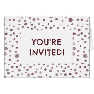 Points Aquarelle Confetti Vin Anniversaire Invitat