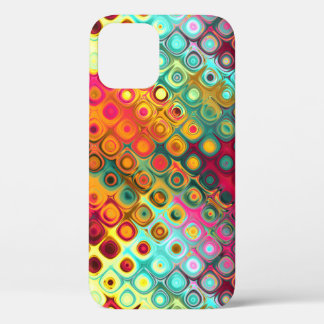 Points Arc-en-ciel rouge liquide Coque Motif Abstr
