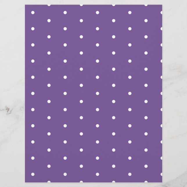Points blancs sur papier mauve (Devant)