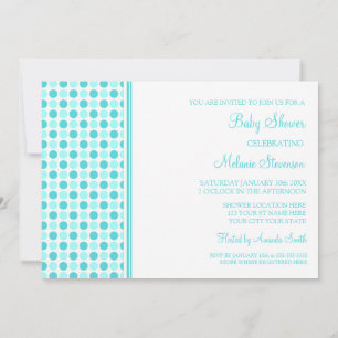 Points Bleus Custom Baby Shower Invitations