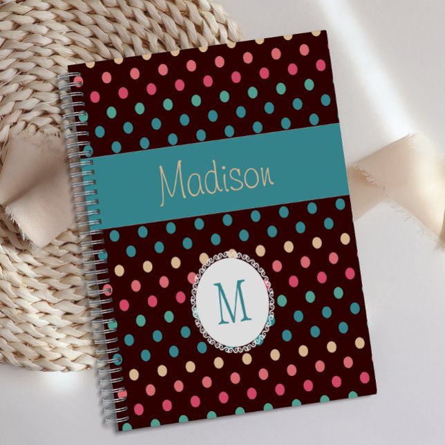 Points colorés amusants Monogramme tendance multic (Créateur téléchargé)