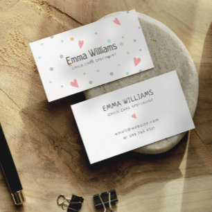 Points colorés Garde d'enfants Carte de visite gar