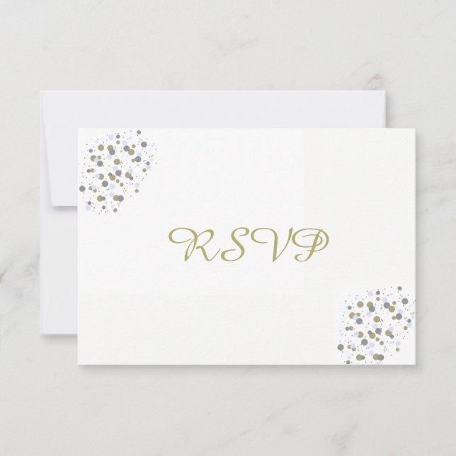 Points Confetti Bleu Doré RSVP (Devant)