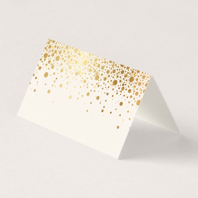 Points Confetti Faux Gold Foil | Vintage ivoire (Front)