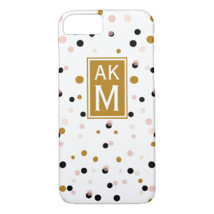 Points Confetti modernes Monogram iPhone 7 Coque