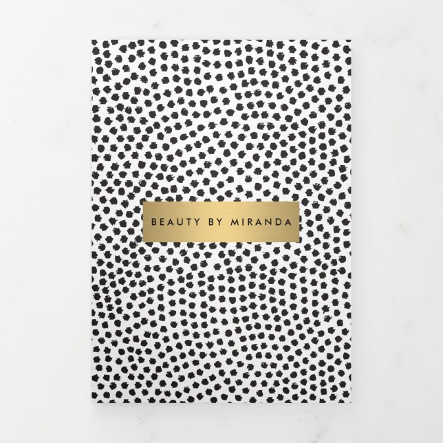 Points Confetti Noir Luxe avec Brochure Gold Bar (Page de couverture)