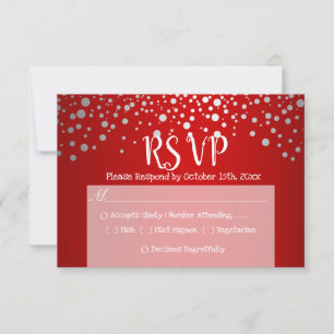 Points Confetti rouges et argentés - RSVP