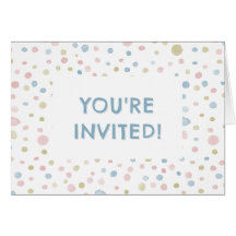 Points d'aquarelle Anniversaire Andie Confetti Inv