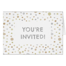 Points d'aquarelle Hattie Confetti Invitation