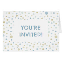 Points d'aquarelle Henry Confetti Invitation d'ann