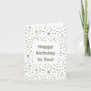 Points d'aquarelle Sage Confetti Carte d'anniversa