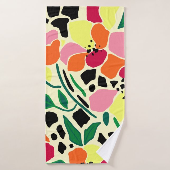 Points de jardin tropicaux (Serviette de bain)