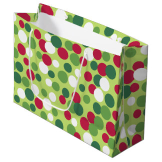Points de Noël rétro Grand sac cadeau