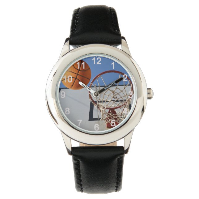 Points De Note Au Basket-Ball, Montre En Cuir Enfa (devant)