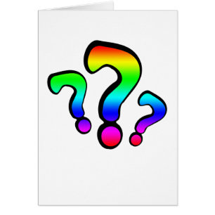 Points d'interrogation arc-en-ciel