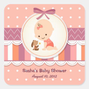 Points et autocollants d'étiquette de baby shower