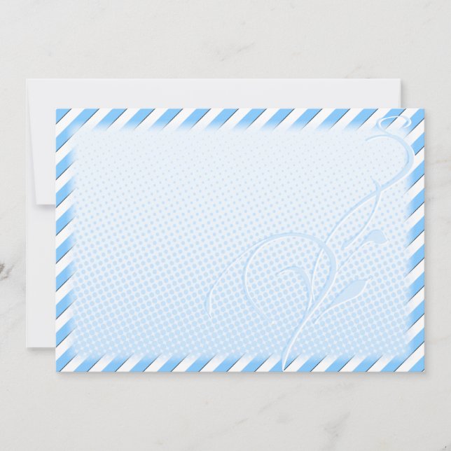 Points et rayures bleus et fleuris (Devant)