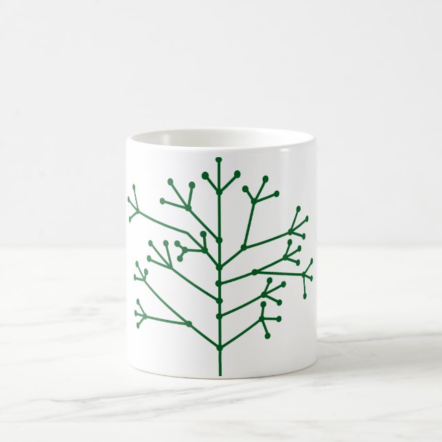 Points et tirets Motif de café Mug (Centre)