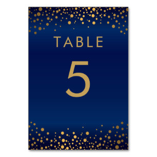 Points Gold Confetti et bleu marine - Carte de tab