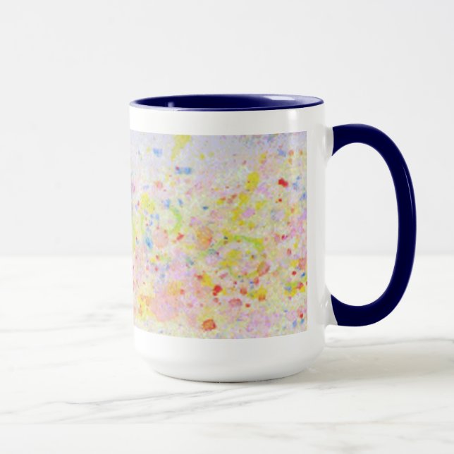 Points jaunes et roses - Mug (Droite)