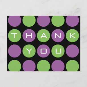 Points Merci sur carte postale noire