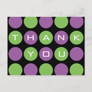 Points Merci sur carte postale noire