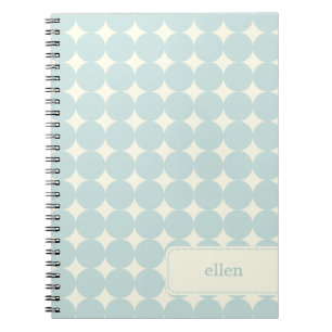 Points modernes Carnet personnalisé - Bleu doux