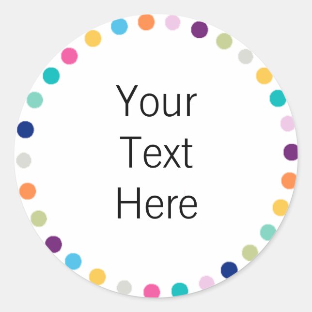 Points modernes Sticker personnalisables (Devant)