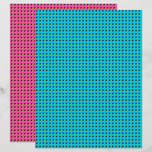 Points Neon des années 80/90 Motif bleu rose