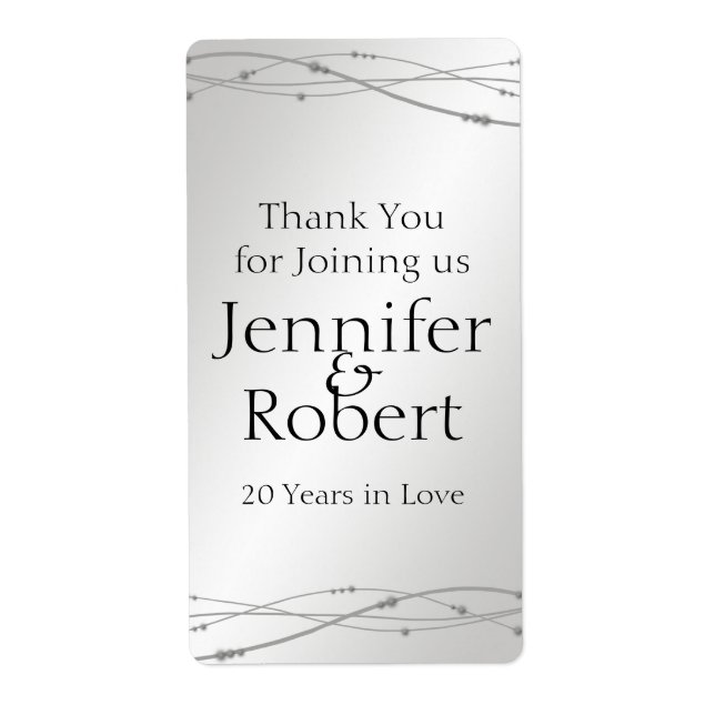 Points Platinum 20e anniversaire Étiquette de vin (Devant)