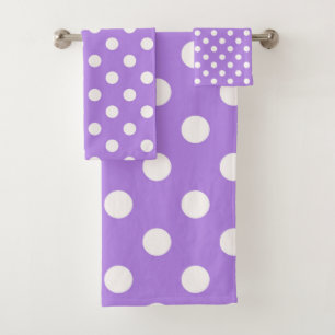 Points pois violet et blanc