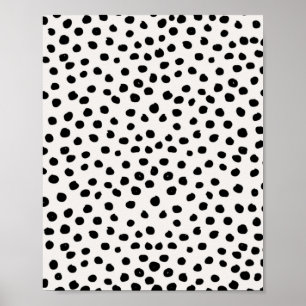 Points posters de animaux Noir Et Blanc Dalmatie