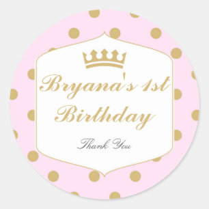 Points roses et or Stickers princesse Royale Couro