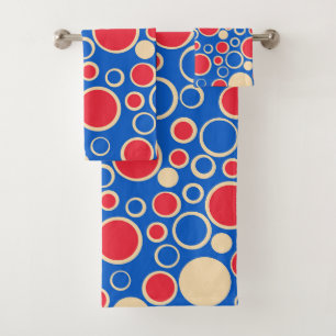 Points Rouges Et Bleus Sur Fond Bleu 