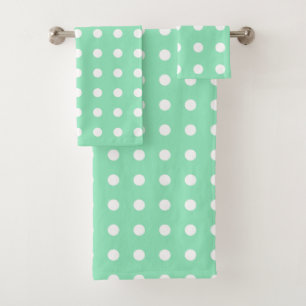 Points verts et blancs à la menthe Modèle moderne